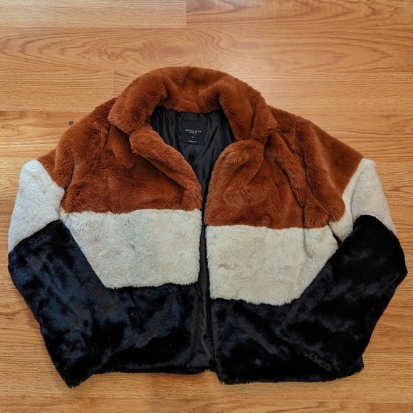 Tri-Color fuzzy blazer - Picture 4 of 6